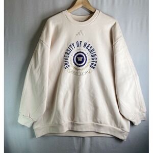 Adidas Washington Huskies Sweatshirt Womens L NWT Crewneck Graphic NCAA